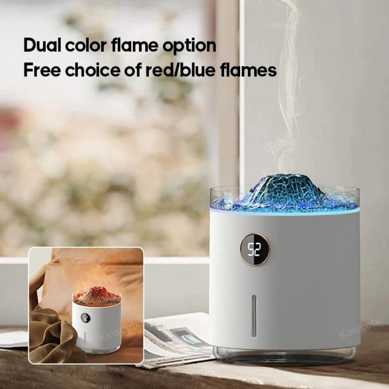 Diffuseur d'arôme de flamme à affichage numérique, brumisateur froid à ultrasons a 2 modes, 350ml, 1200mAh - Électronique - صورة 1