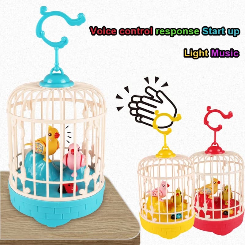 Cage à oiseaux Jouet éducatif d'enregistrement vocal avec de la musique et de la lumière - لعبة قفص عصافير لطيفة تعليمية للتسجيل صوتي مع الموسيقى والضوء - Jouet & Gaming - صورة 1