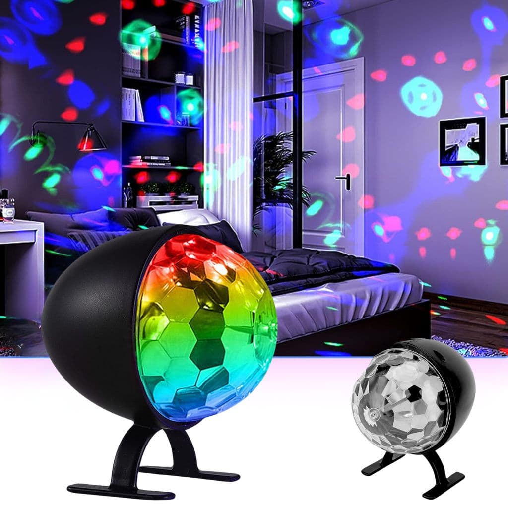 Boule magique rotative colorée RGB, lumière de scène - Décoration - صورة 1