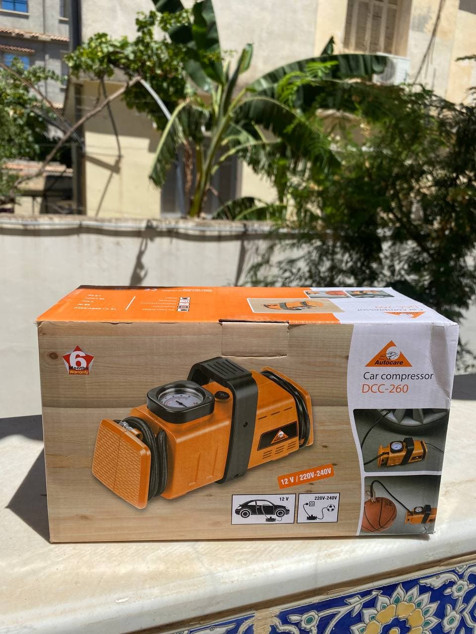 Compresseur d’aire a double adaptateur 220v/12v- 200psi - Orange - Électronique - صورة حقيقية 11
