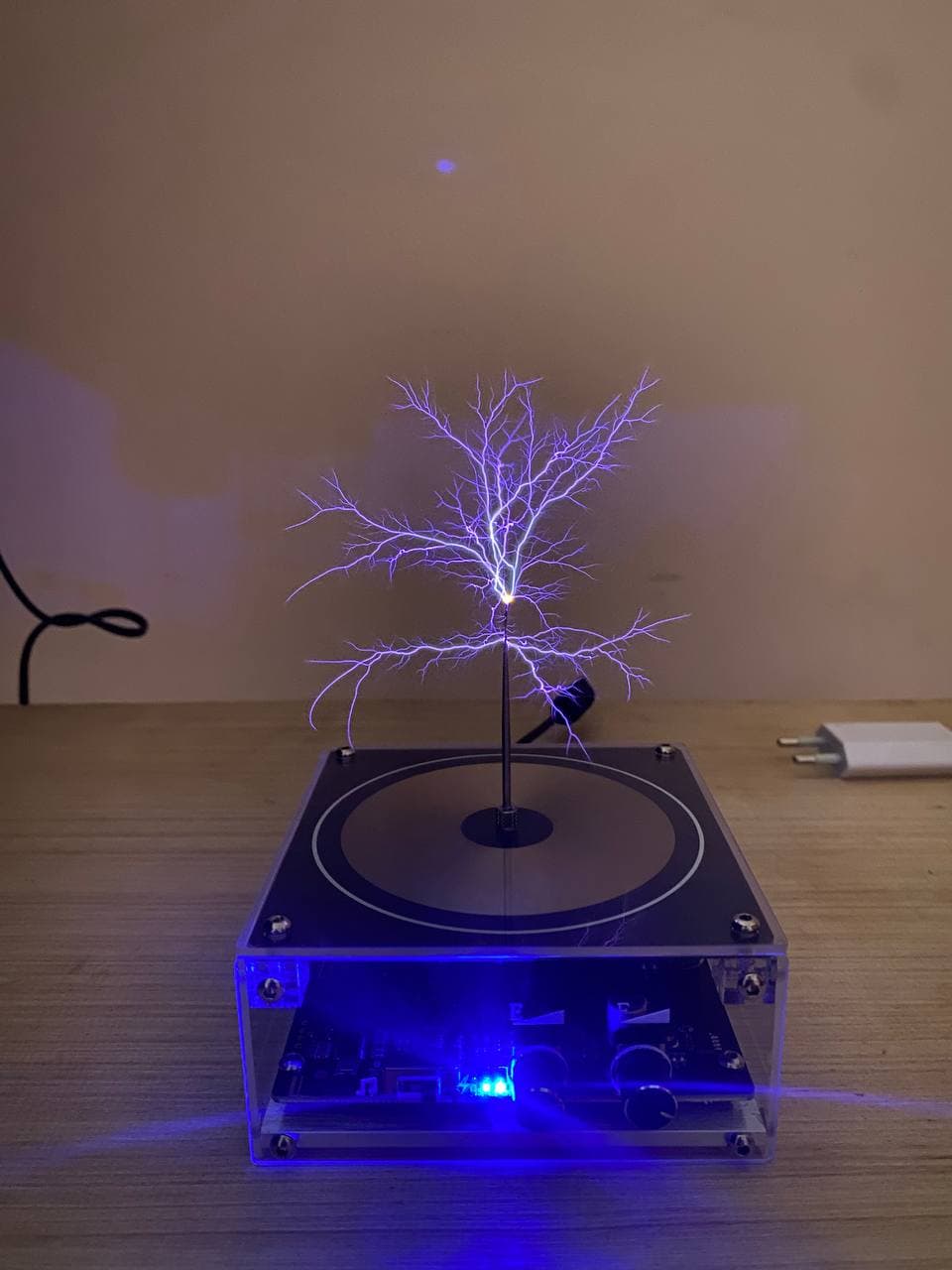 Bluetooth Mini Music Tesla Coil Kit,10 Cm Solid State Touchable Artificial Lightning - Électronique - صورة حقيقية 16