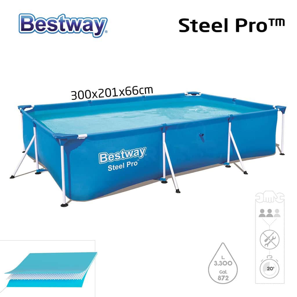 Steel Pro™ Piscine Rectangulaire 300 x 201 x 66cm Bestway - Divers - صورة 1