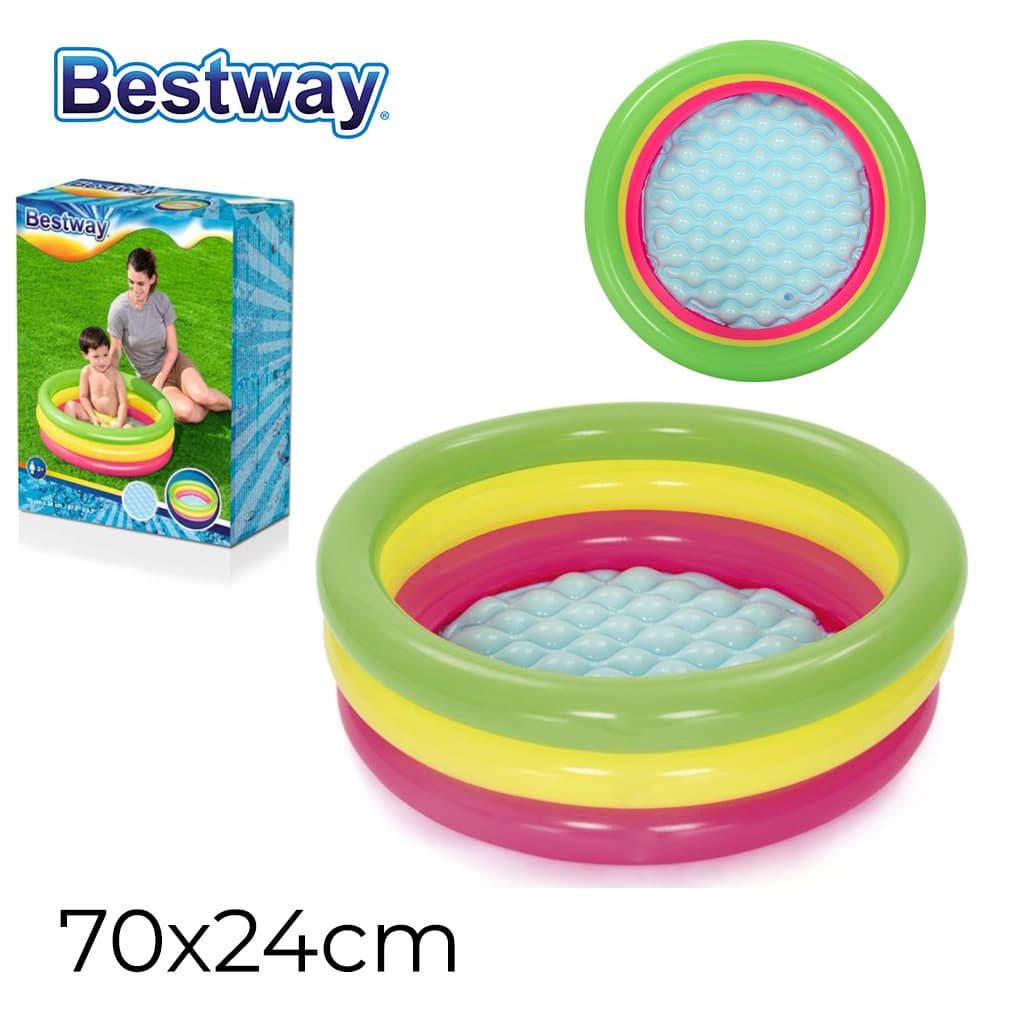 Piscine gonflable arc-en-ciel 70 cm x 24 cm Bestway #51128 - Divers - صورة 1