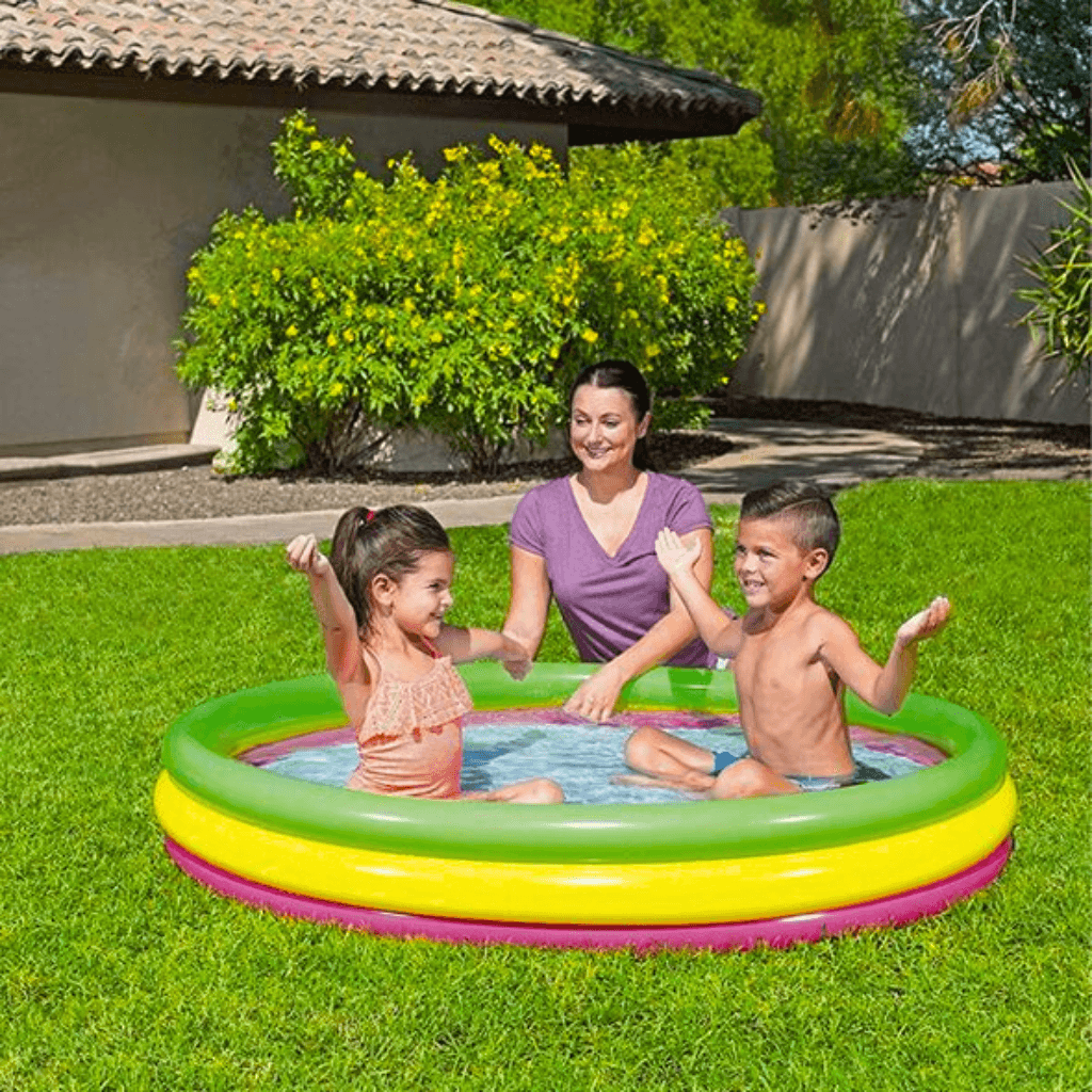 Piscine Gonflable Arc-en-Ciel 152 cm x 30 cm Bestway #51103 - Divers - صورة حقيقية 9