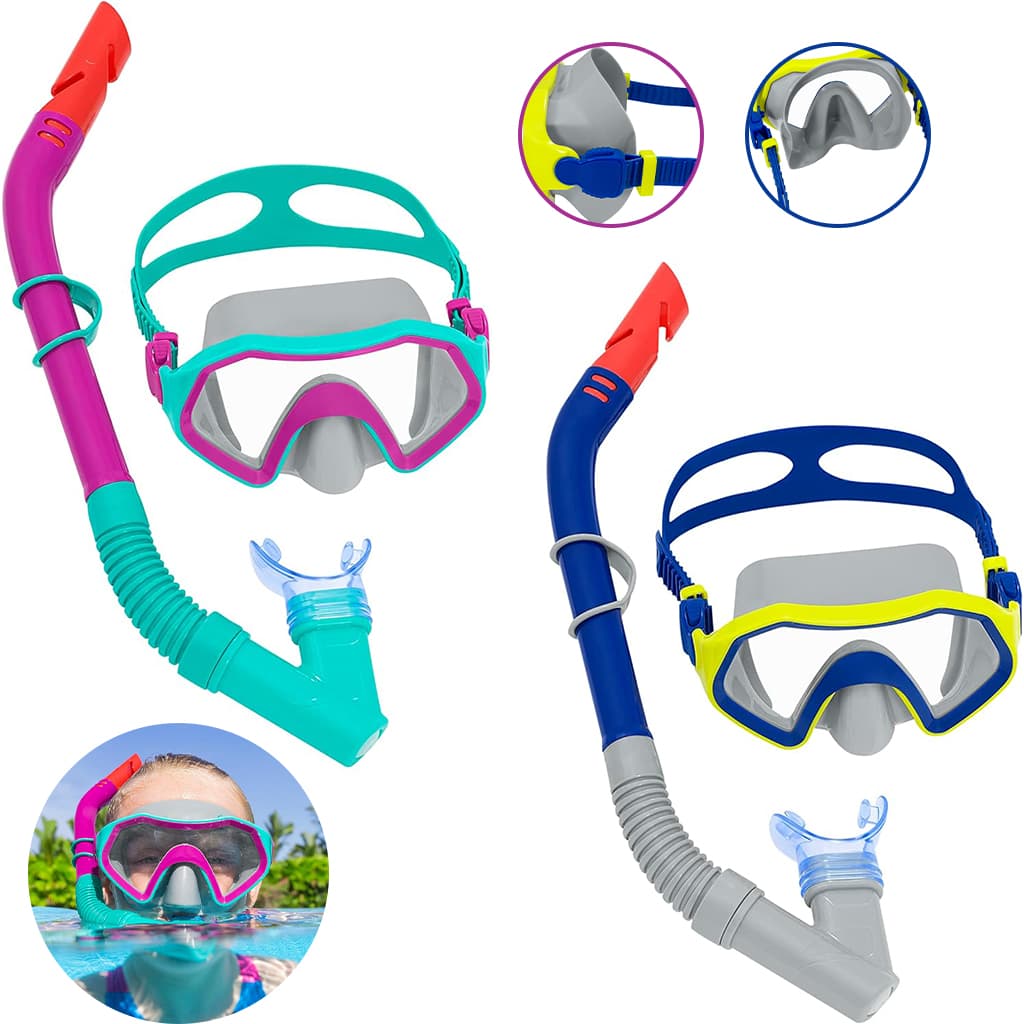 Bestway Masque et Tuba Crusader pour Jeunes Enfants à partir de 7 Ans 24025 - Divers - صورة 1