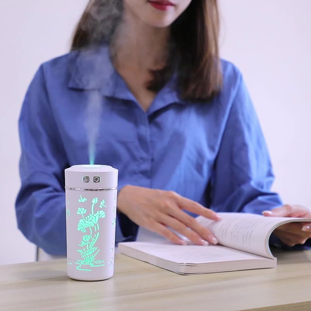 Diffuseur d’huiles essentielles et d’arôme froid, tasse de fleur de Lotus USB 250ml - Décoration - صورة 4