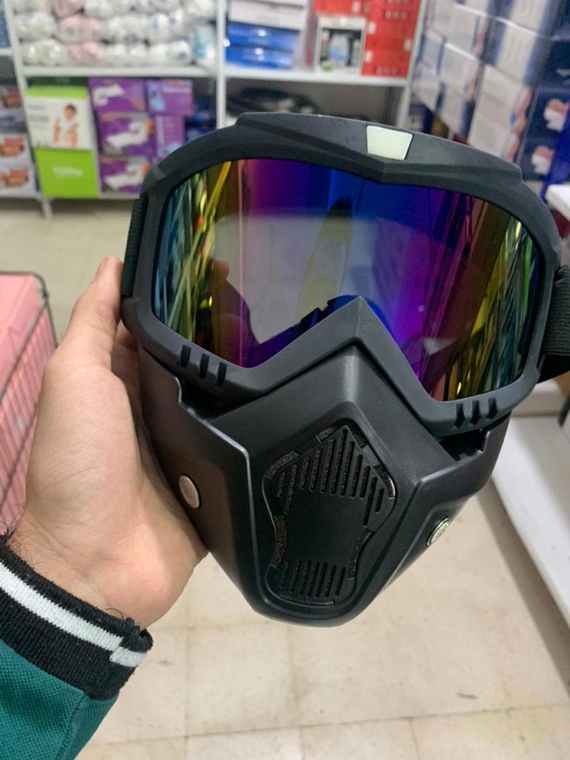 Casque Moto avec Lunettes Amovibles Coloré Anti-Bouée - Accessoires Auto/Moto - صورة حقيقية 8