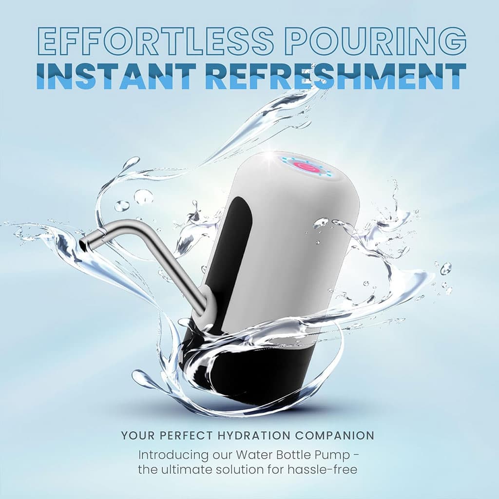 Pompe à bouteille d’eau, distributeur d’eau universel de 5 gallons rechargeable - Outillage et Bricolage - صورة 8