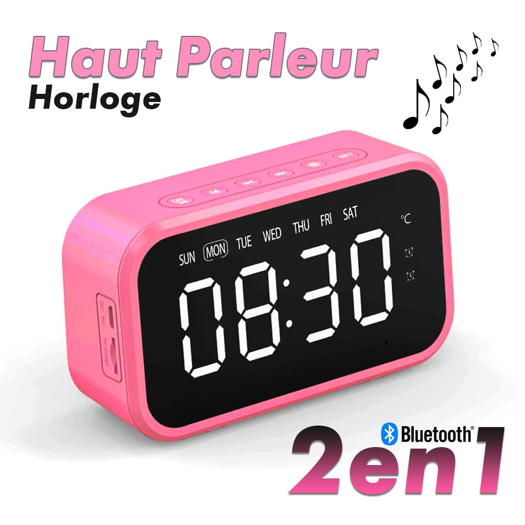 Réveil intelligente sans fil Bluetooth haut-parleur LED FM,AUX ,TF - Électronique - صورة 1