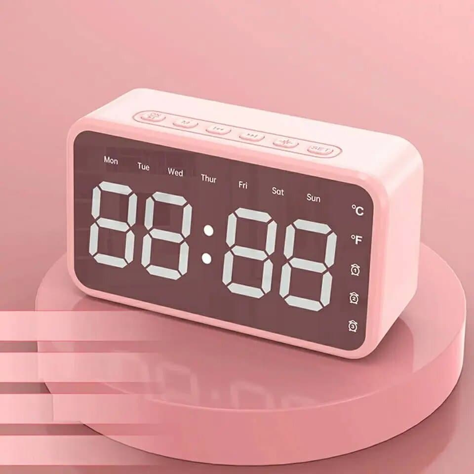 Réveil intelligente sans fil Bluetooth haut-parleur LED FM,AUX ,TF - Électronique - صورة 2