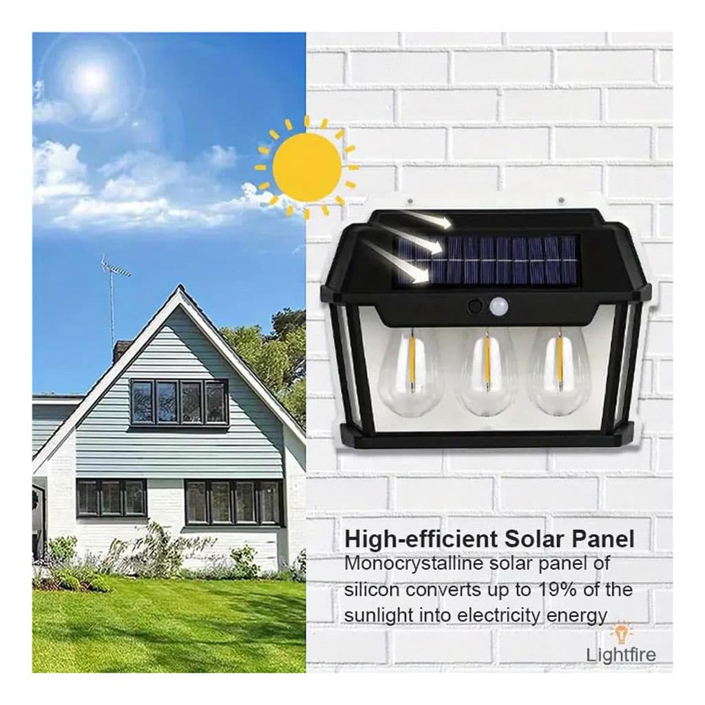 Triple Lanterne Vintage Bougie, nouvelle lampe murale à induction solaire - Électronique - صورة 5