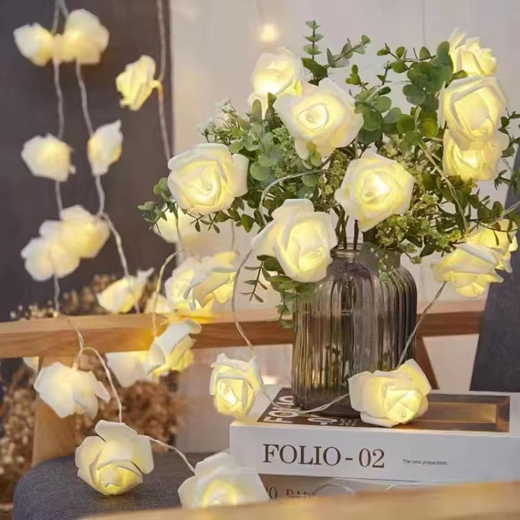 Guirlande Fleurs à 10 Pcs - 2m - Branchement direct avec secteur décoration idéale pour chambre - Décoration - صورة 4