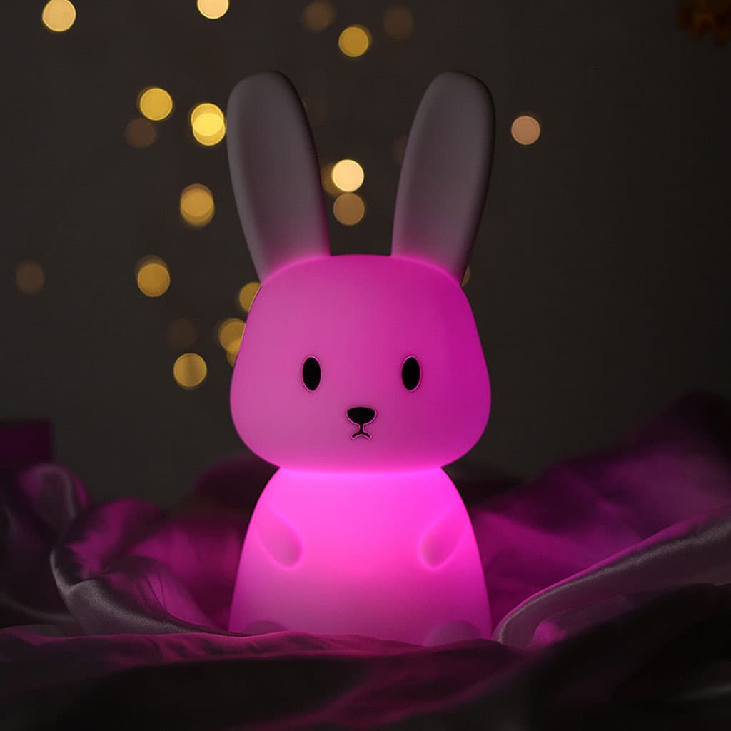 Veilleuse LED en forme de Lapin en siliconé pour enfants, avec capteur tactile - Divers - صورة 4