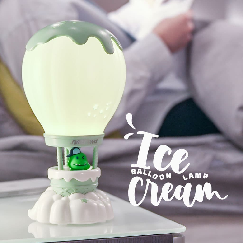 Lampe de table LED pour chambre d'enfant, rechargeable en forme de montgolfière - Divers - صورة 4