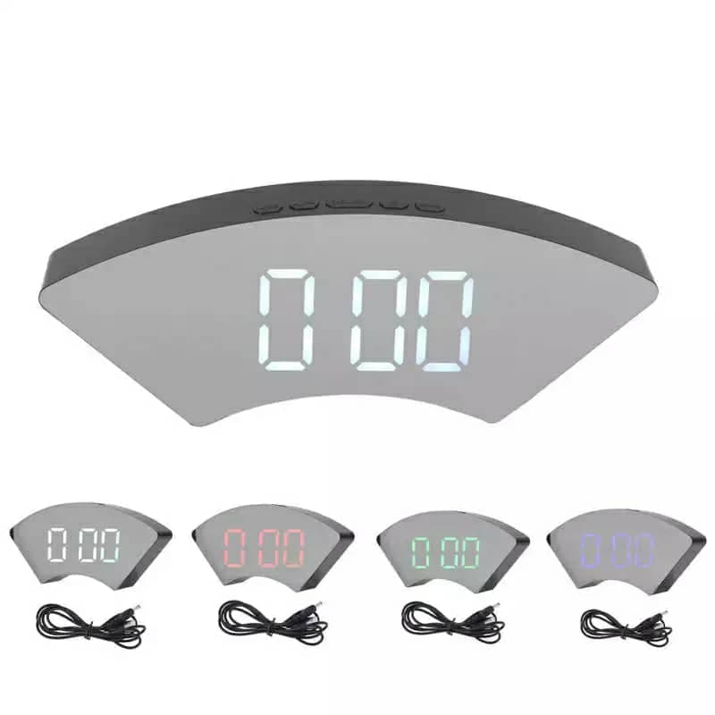 Horloge numérique miroir grand écran pour chambre à coucher - Électronique - صورة 4