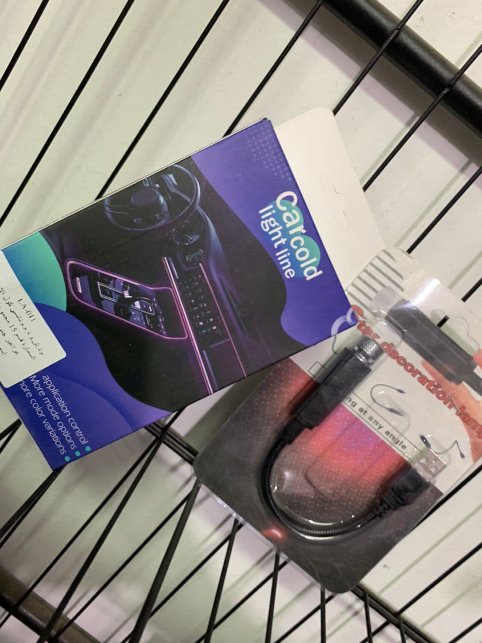 Bande lumineuse Fibre optique Led fluo RGB USB + Mini projecteur LED Gratuit - Accessoires Auto/Moto - صورة حقيقية 4