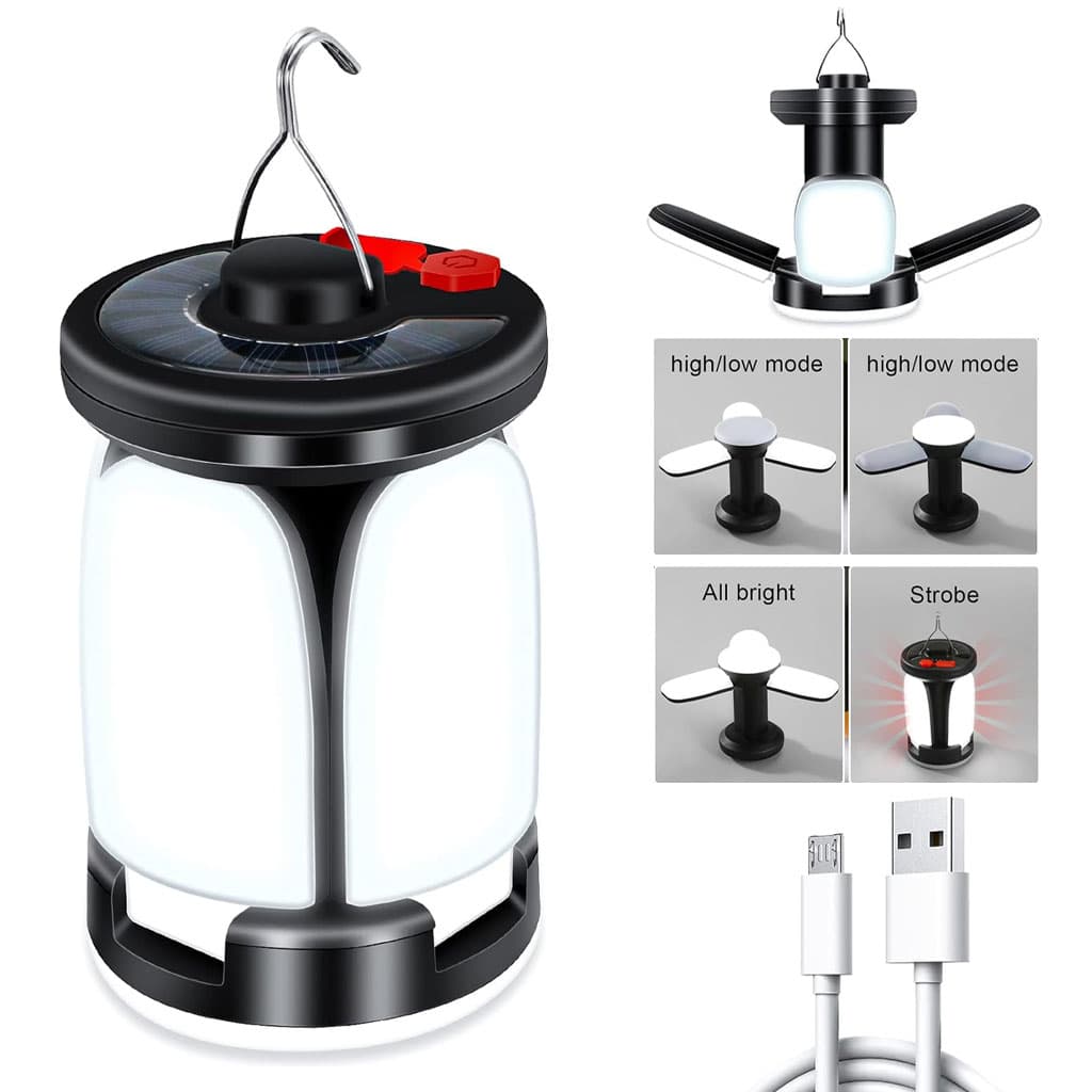Lanterne de camping Rechargeable avec 6 modes d’éclairage, 60 LED - Camping et Randonnée - صورة 1