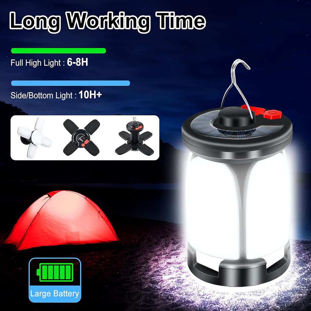 Lanterne de camping Rechargeable avec 6 modes d’éclairage, 60 LED - Camping et Randonnée - صورة 7