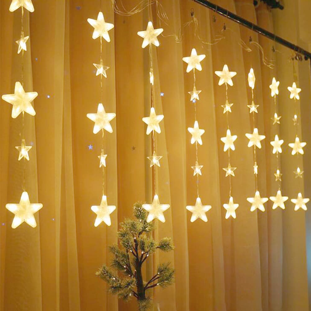 Guirlande lumineuse rideau Stars LED Imperméable 2.5/3.5M 220V - Électronique - صورة 4