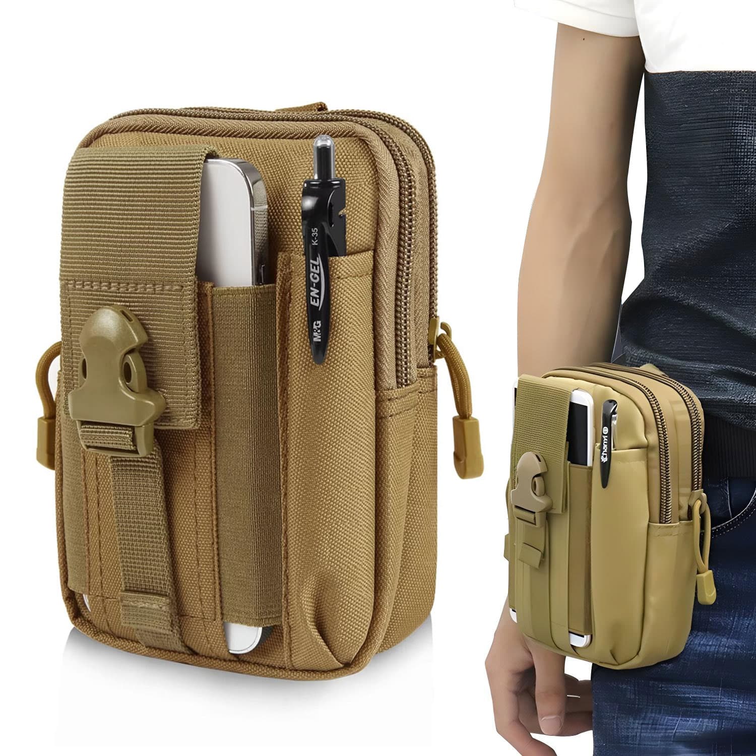 Pochette Sac banane multifonction avec support pour téléphone - Sac à dos et Mode - صورة 1