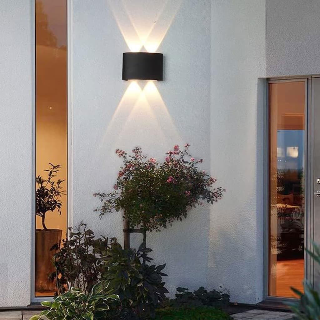 Applique Murale LED 4W D’Éclairage Extérieur 2 Lampes en PP - Décoration - صورة 2