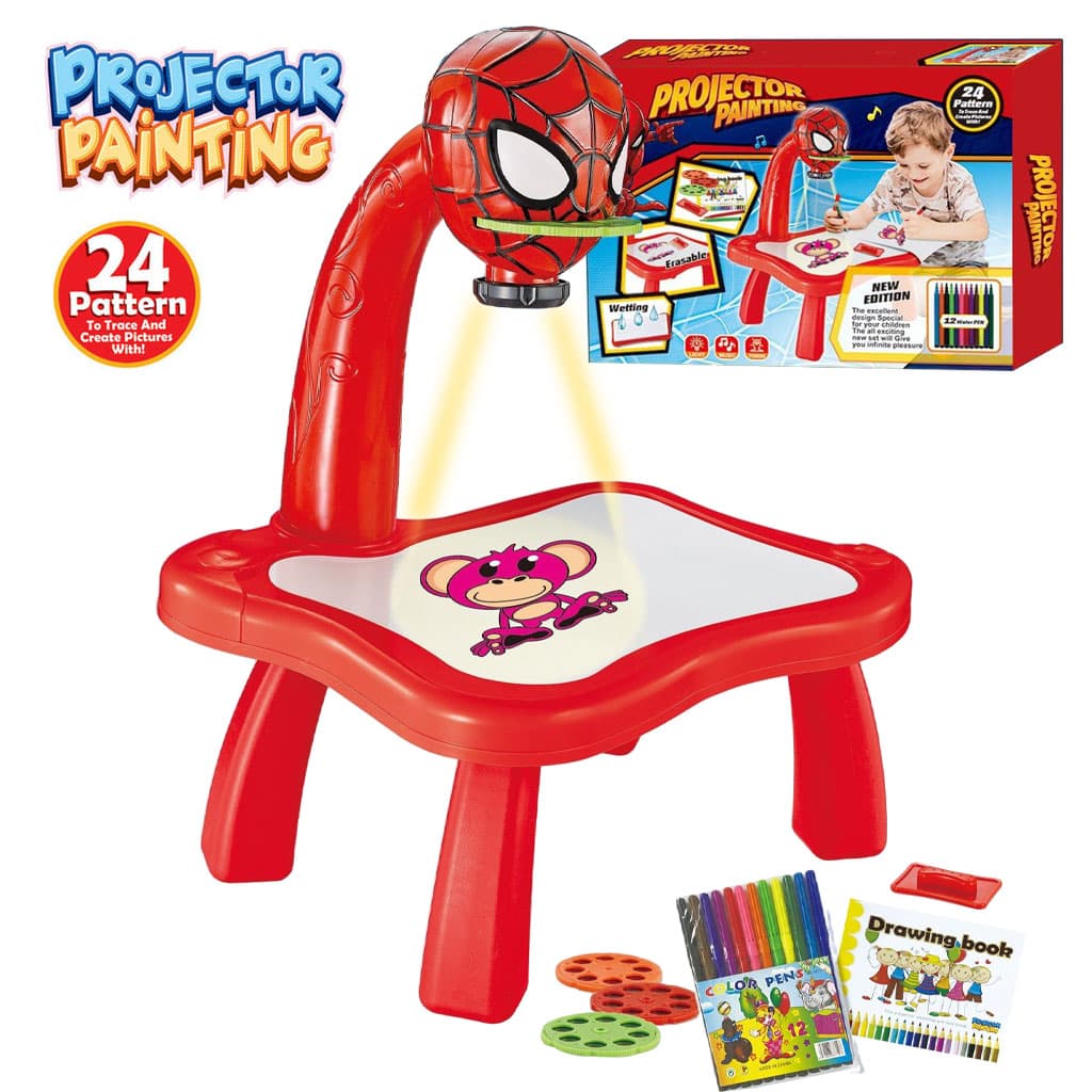 Table à dessin avec projecteur 24 images différentes – Planche à dessin -rouge - Jouet & Gaming - صورة 1