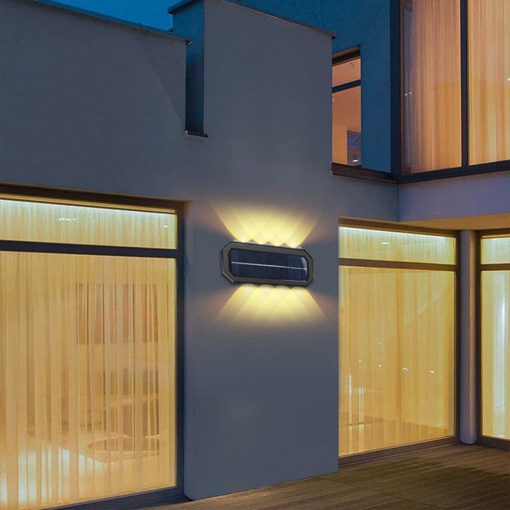 Lampe Solaire Murale 8LED avec Détection de Mouvement Auto 1Pcs - Maison - صورة 2