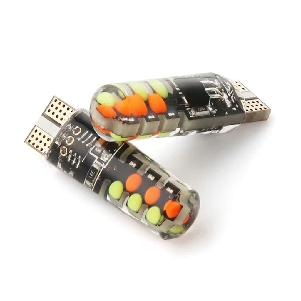 Lot de 2 LED Multicolore pour Voiture 12V T10 - Accessoires Auto/Moto - صورة 4