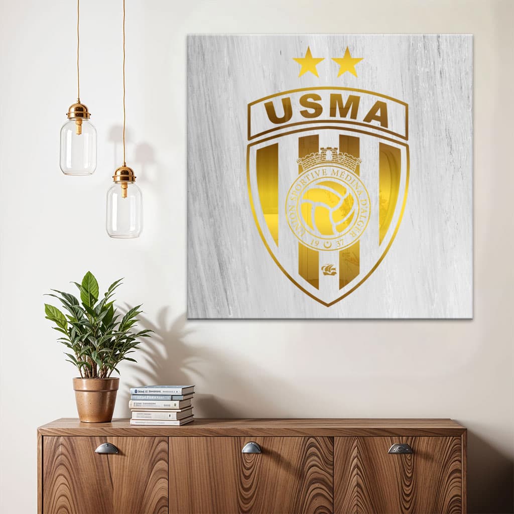 Cadre en Acrylique Effet Gold Miroir Motif Club USMA - Décoration - صورة 5