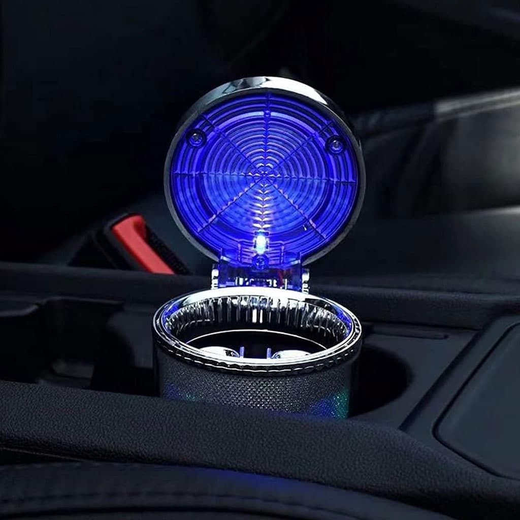 Cendrier Ciga-rete avec couvercle anti-odeur à éclairage coloré - Accessoires Auto/Moto - صورة 2