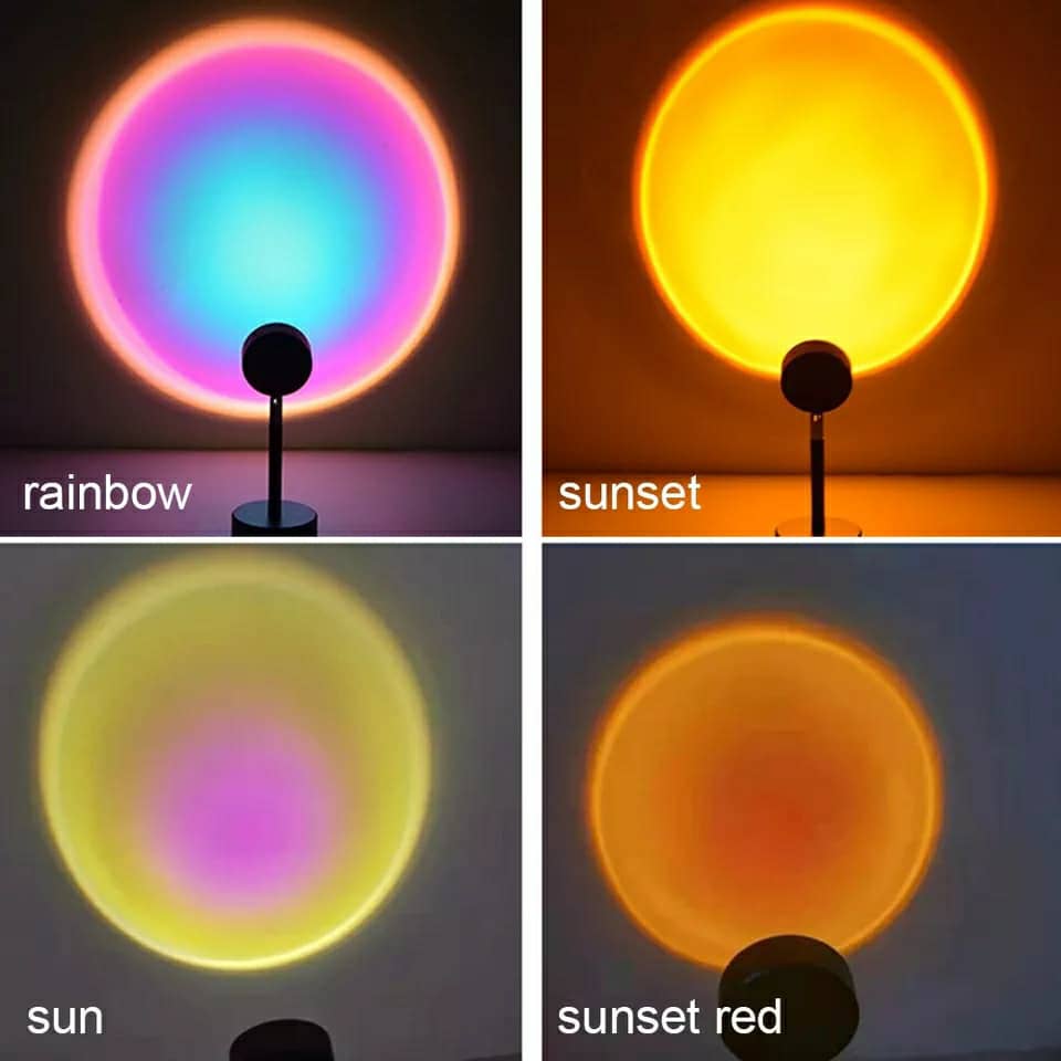 Projecteur de coucher de soleil rotatif à 180 ° USB décoration murale - Électronique - صورة 3