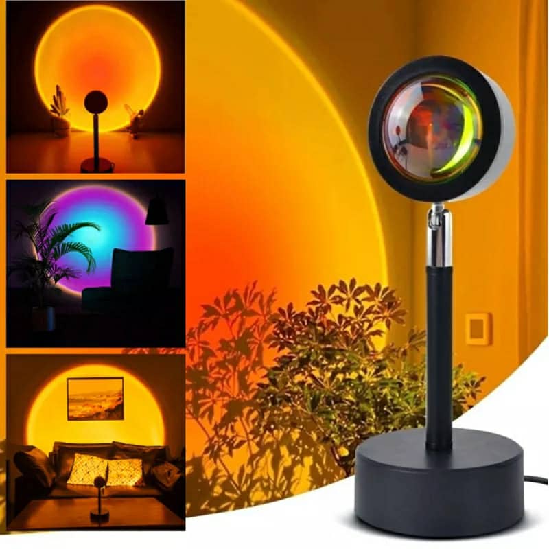 Projecteur de coucher de soleil rotatif à 180 ° USB décoration murale - Électronique - صورة 4