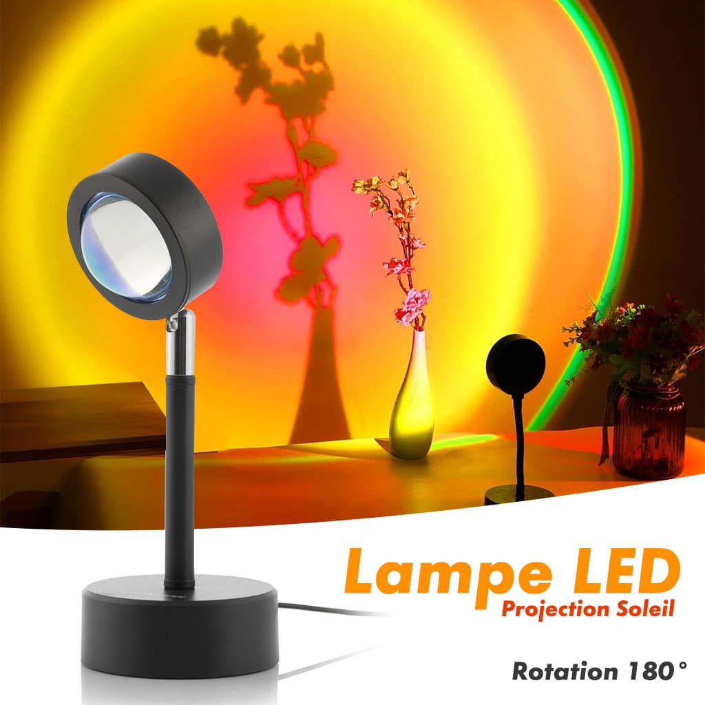 Projecteur de coucher de soleil rotatif à 180 ° USB décoration murale - Électronique - صورة 8