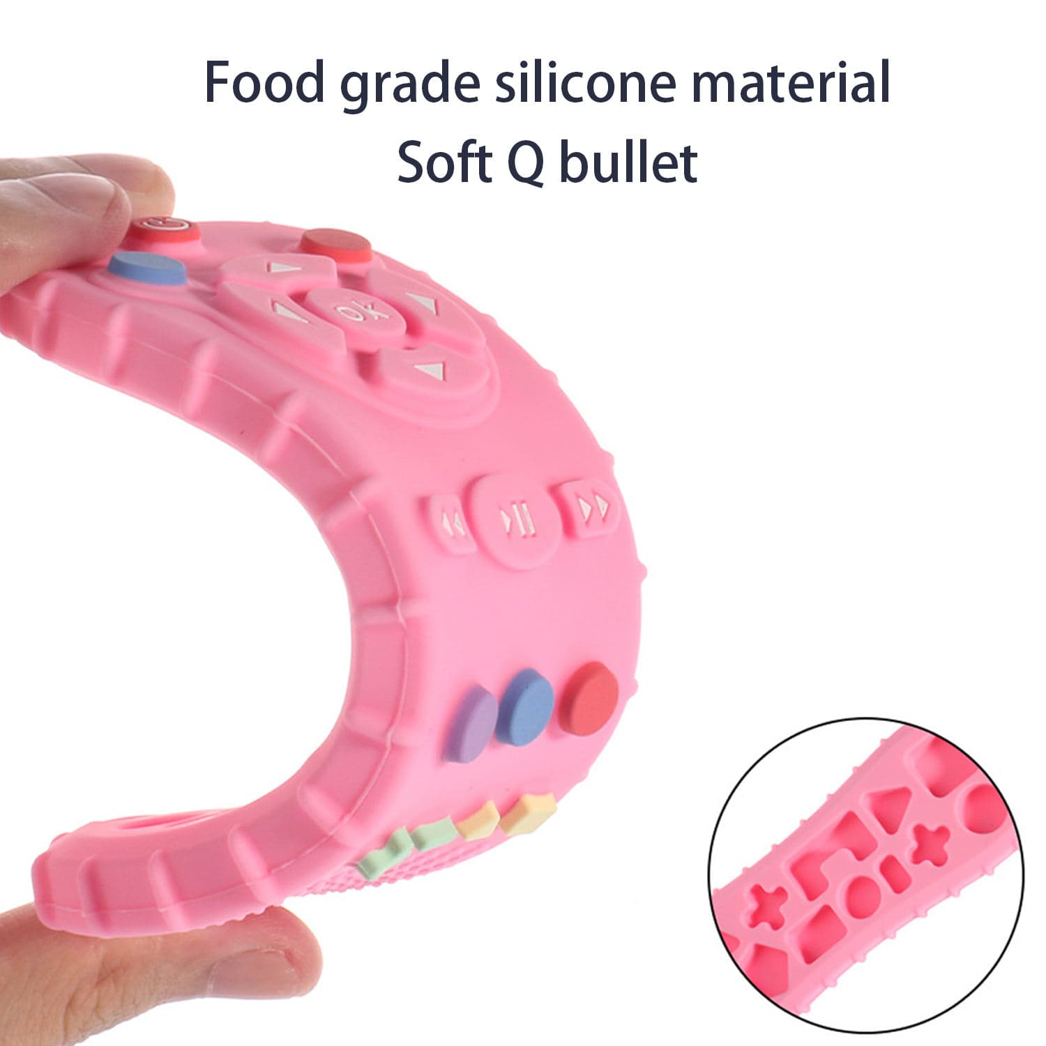 Anneau de dentition en Silicone en forme de télécommande - عضاضة اطفال من سيليكون على شكل جهاز تحكم - Maternité - صورة 2