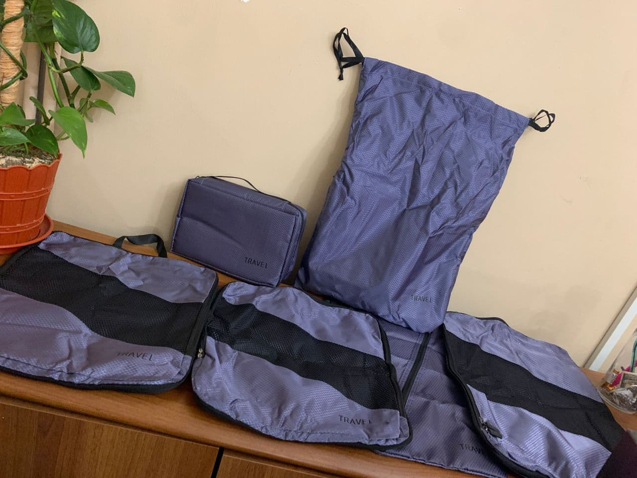 Lot de 6 sacs de voyage et compression extensibles pour valises - Maison - صورة حقيقية 8