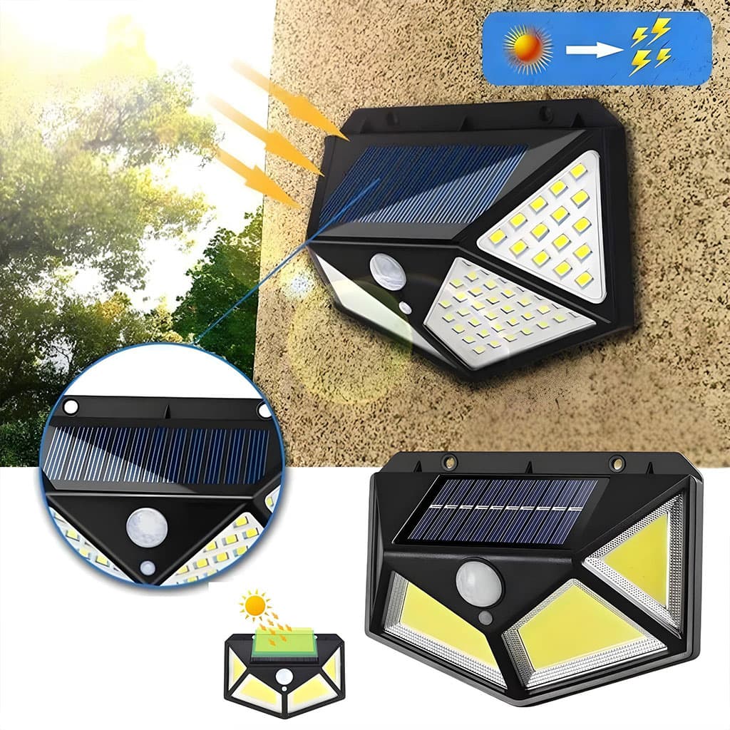 Lampe solaire d'extérieur à 158 LED avec détecteur de mouvement imperméable 3 modes d'éclairage idéal pour un jardin - Électronique - صورة 1