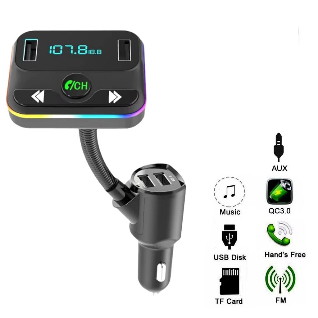 Transmetteur FM Voiture avec Affichage Numérique – مشغل الميديا في السيارة - Accessoires Auto/Moto - صورة 2