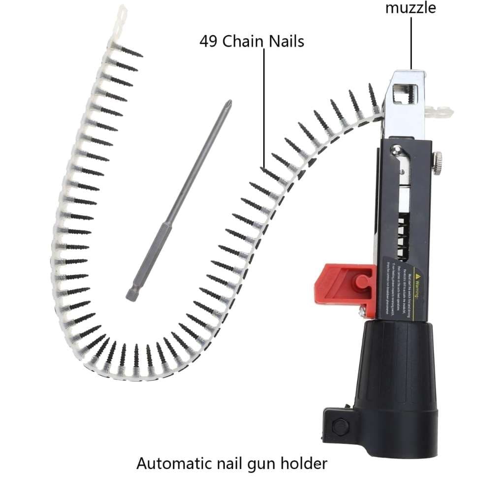 Adaptateur de Cloueur Automatique à Chaîne pour Visseuse – محول مسدس مسامير أوتوماتيكي بسلسلة لمفك البراغي - Outillage et Bricolage - صورة 5