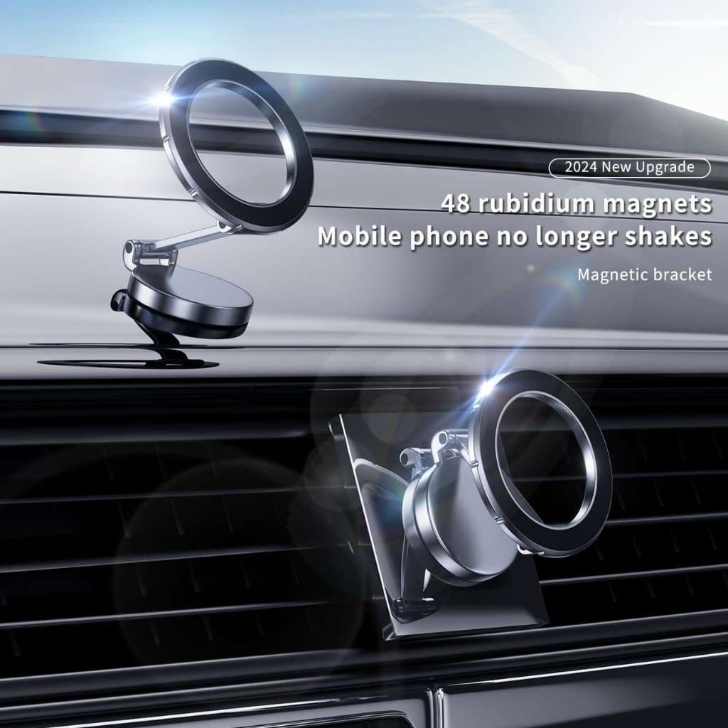 Support de Téléphone Magnétique Pliable pour Voiture – حامل هاتف مغناطيسي قابل للطي للسيارة - Accessoires Auto/Moto - صورة 9