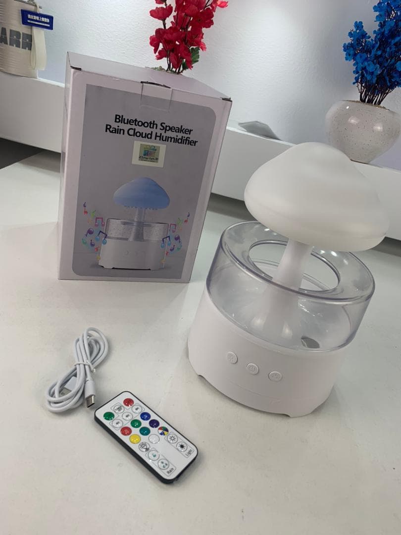 Diffuseur d'Huiles Essentielles Nuage Pluie 300ml et Bluetooth Speaker – معطر بشكل غيمة ممطرة و مكبر صوت بلوتوث - Électronique - صورة حقيقية 10