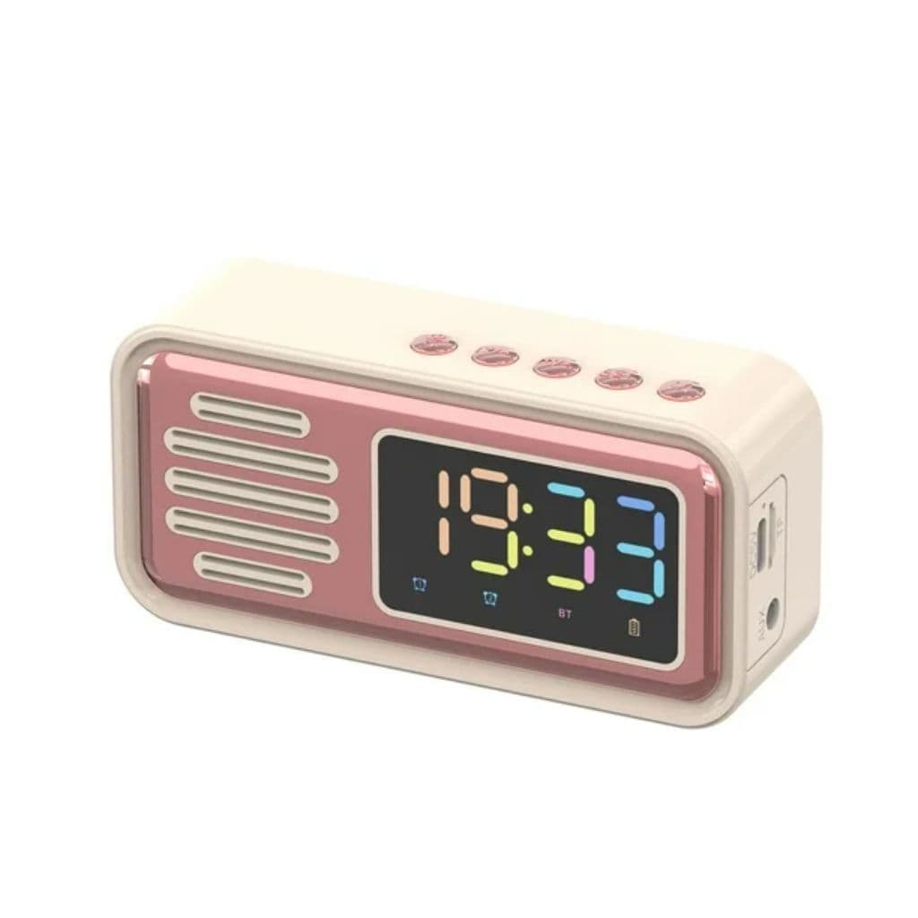 Réveil Bluetooth Rétro avec Haut-Parleur et Fonction IPX5 – ساعة منبه بلوتوث مع مكبر صوت - Électronique - صورة 2