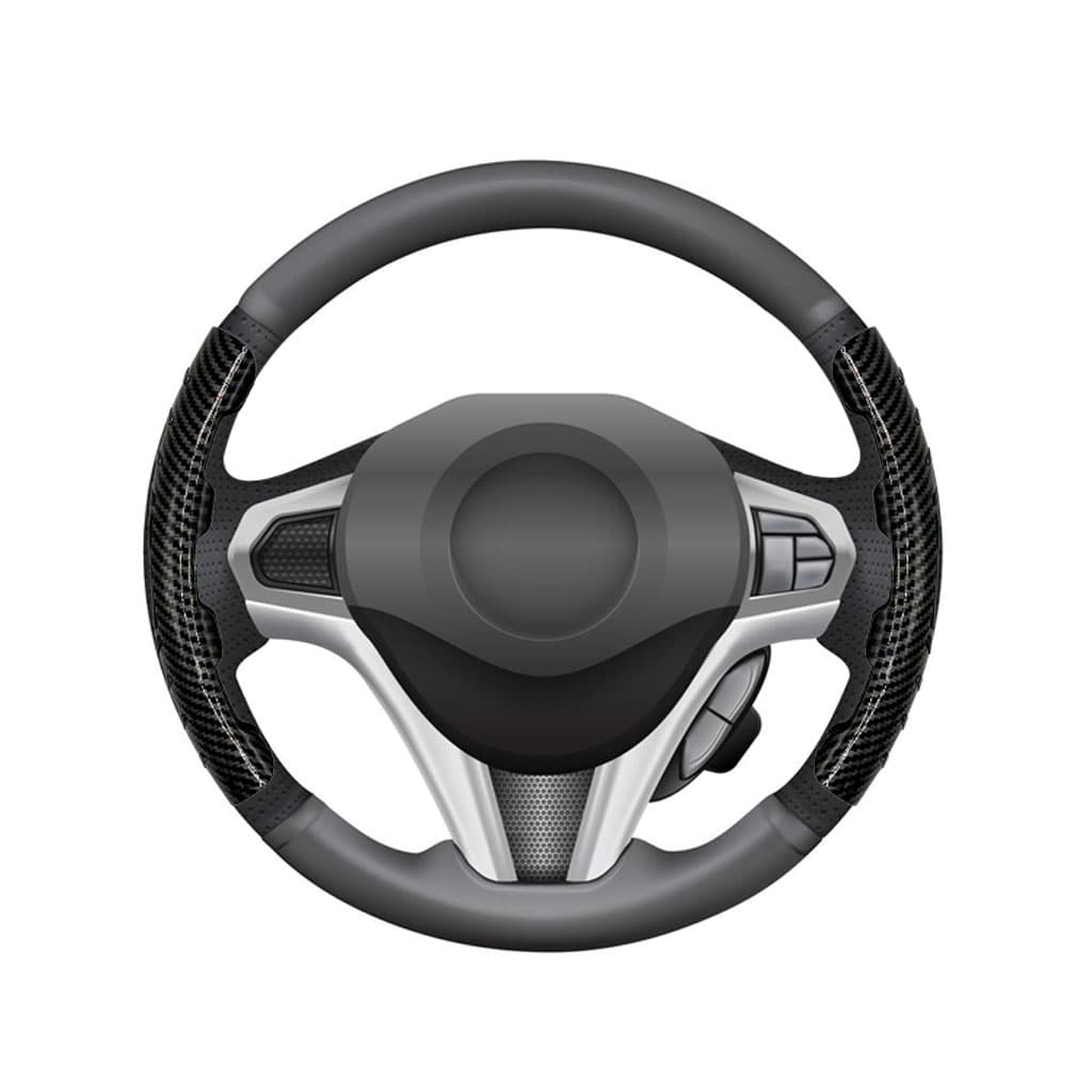 Couvre Volant Universel en Carbon Fiber 2Pcs - Accessoires Auto/Moto - صورة 3