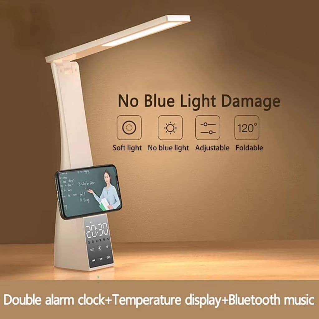 4en1 Lampe de Bureau LED et Haut-Parleur Bluetooth – مصباح مكتب و مكبر صوت - Électronique - صورة 5