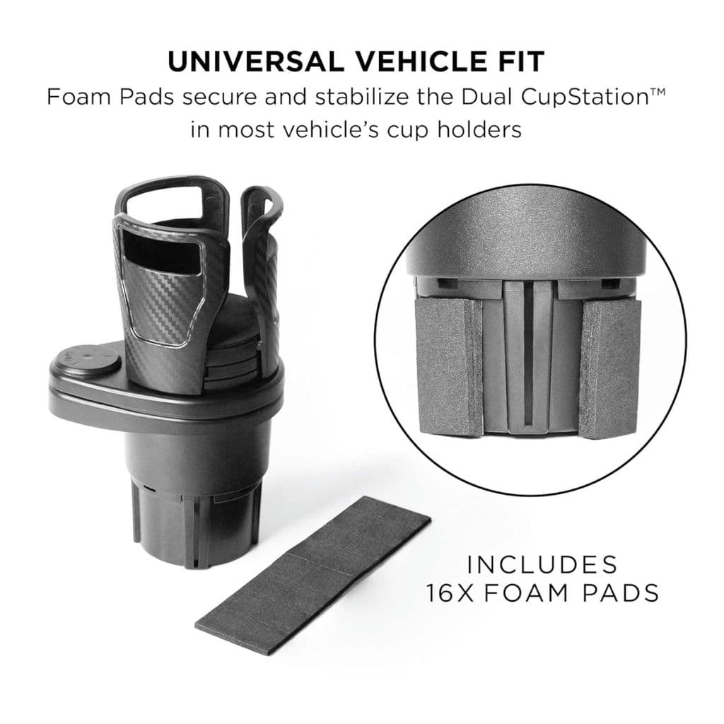 Porte-Gobelet Voiture Extensible 2-en-1 avec Base Rotative à 360° – حامل أكواب مزدوج قابل للتوسيع - Accessoires Auto/Moto - صورة 5