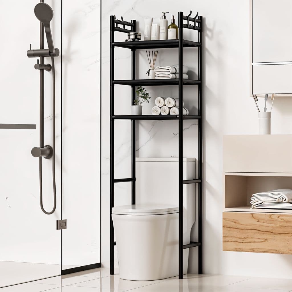 Étagère de Rangement Moderne sur Pied pour Toilettes 3 Tier – رف تخزين المرحاض - Maison - صورة 1