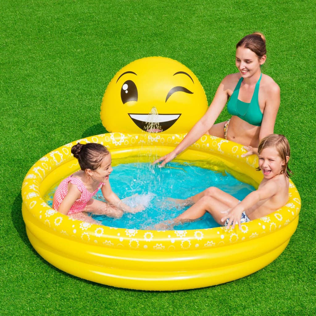 Piscine Gonflable Ronde Motif Emoji Pour Enfants 165 x 144 x 69 cm Bestway 53081 - Jouet & Gaming - صورة 2
