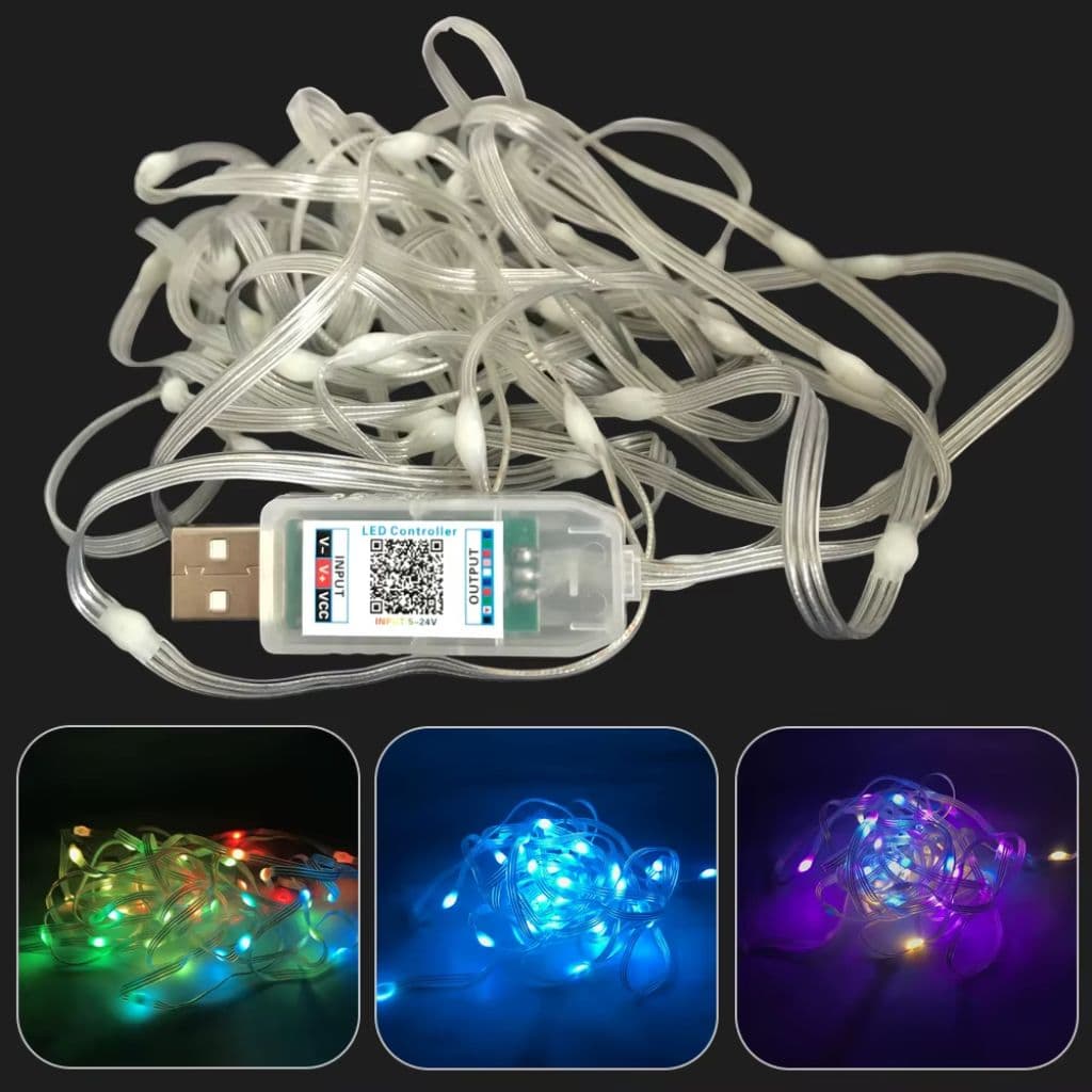 Guirlande LED RGB Intelligente USB avec App 5m - شريط إضاءة بطول 5 أمتار - Électronique - صورة 5