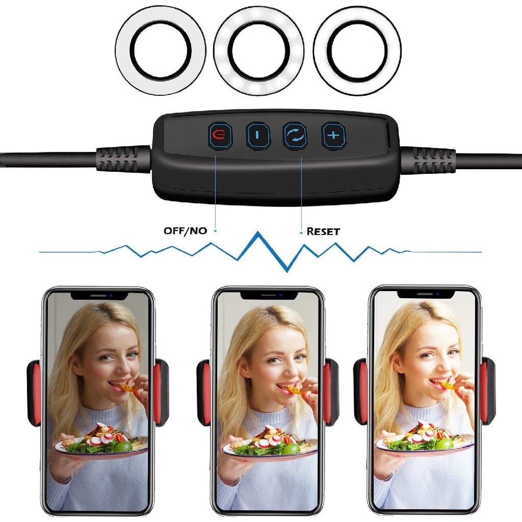 Studio Professional Live Stream Selfie Light Set – عدة التصوير الإحترافيةمع حلقة ضوئية - Électronique - صورة 4