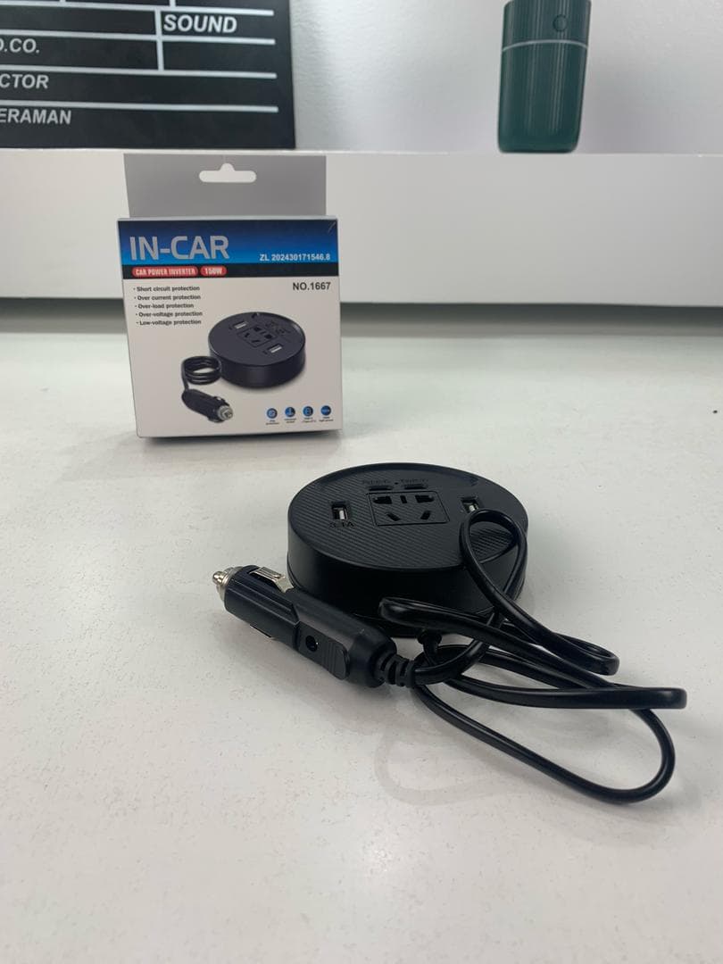 Olesson Convertisseur de courant pour voiture 150W – جهاز شحن في السيارة - Accessoires Auto/Moto - صورة حقيقية 6