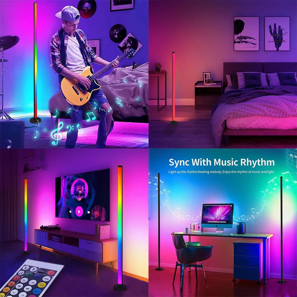 Lampadaire d’Angle LED RGB à Intensité Variable – مصباح ملون للديكور - Électronique - صورة 5
